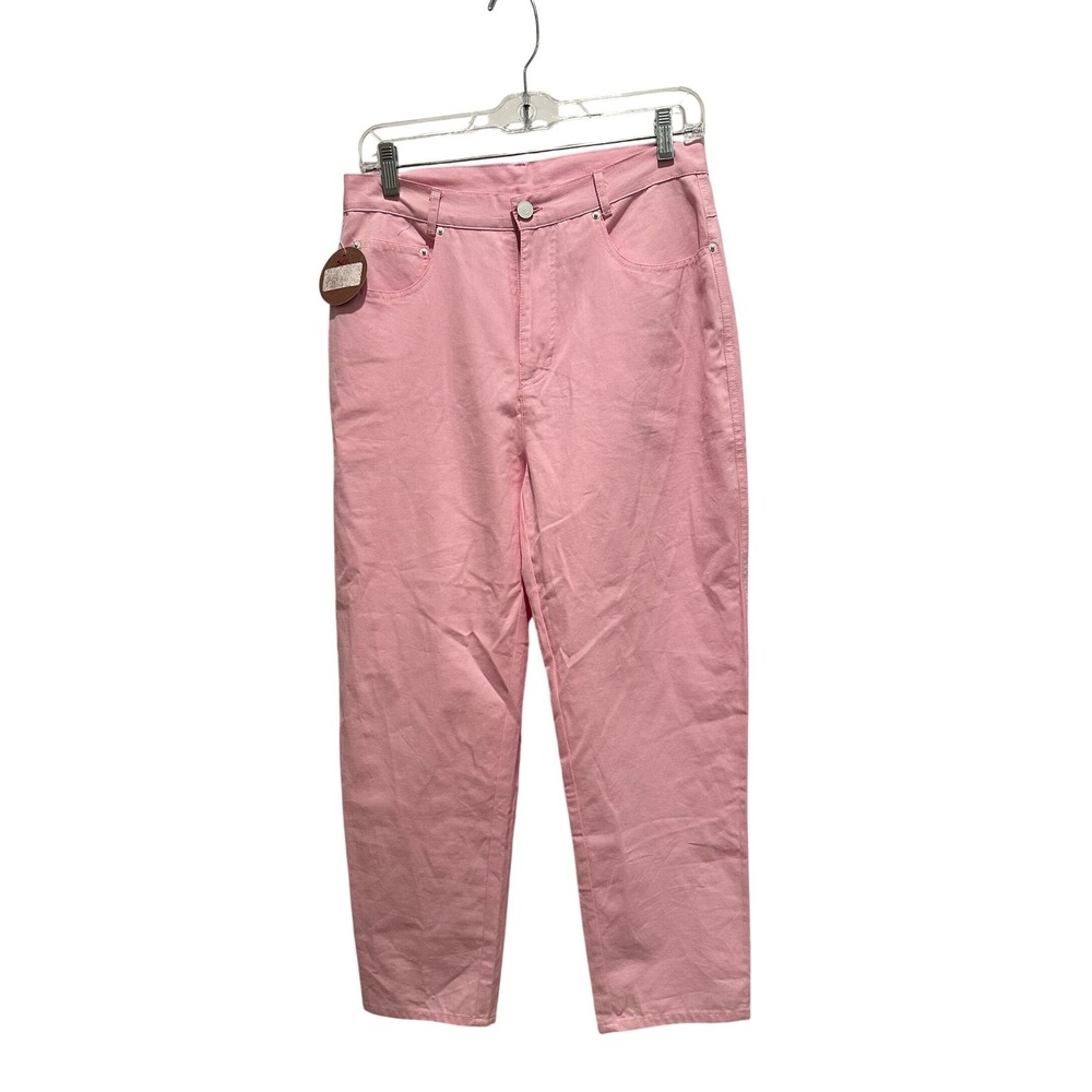 Lili Sidonio Pink Cotton Straight Leg Pants Trousers‎ Small NWT Cotton Preppy